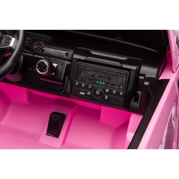 Dvivietis elektromobilis Dodge RAM 3500 4x4, rožinis
