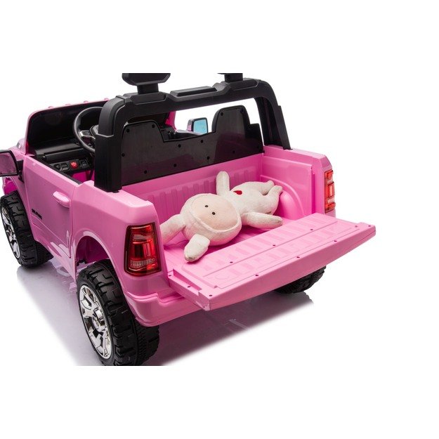 Dvivietis elektromobilis Dodge RAM 3500 4x4, rožinis