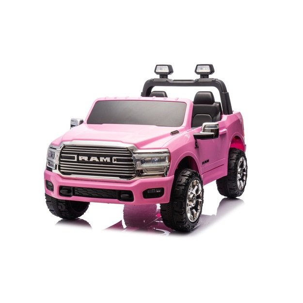 Dvivietis elektromobilis Dodge RAM 3500 4x4, rožinis