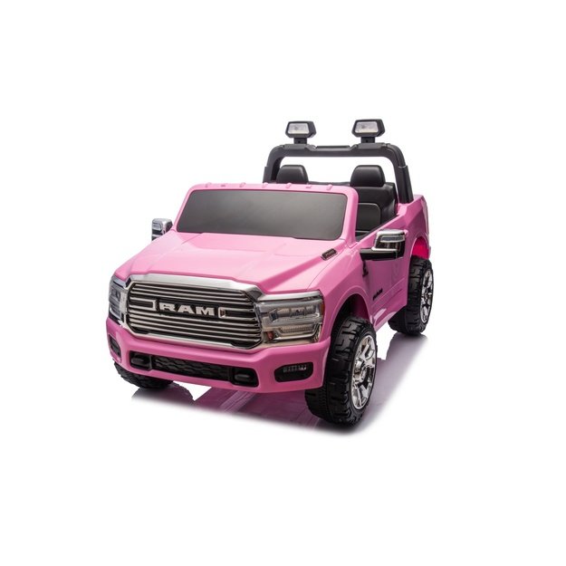 Dvivietis elektromobilis Dodge RAM 3500 4x4, rožinis