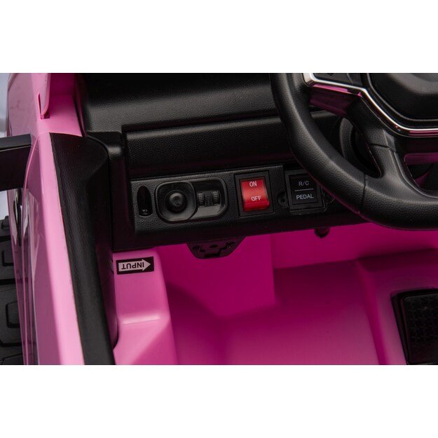 Dvivietis elektromobilis Dodge RAM 3500 4x4, rožinis