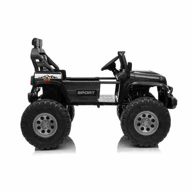 Dvivietis vaikiškas elektromobilis Extreme Sport 4x4, juodas