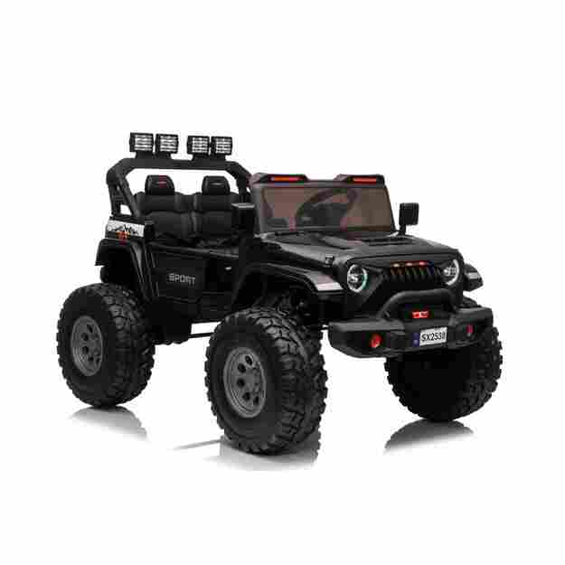 Dvivietis vaikiškas elektromobilis Extreme Sport 4x4, juodas