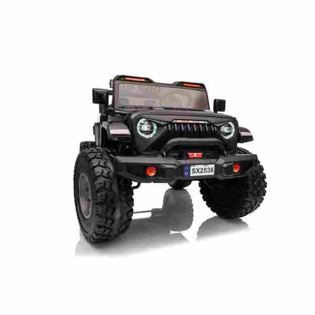 Dvivietis vaikiškas elektromobilis Extreme Sport 4x4, juodas