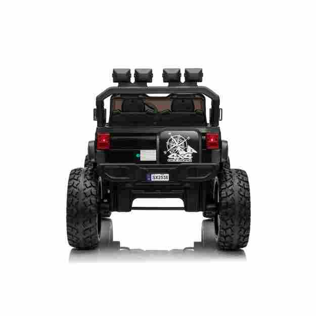 Dvivietis vaikiškas elektromobilis Extreme Sport 4x4, juodas