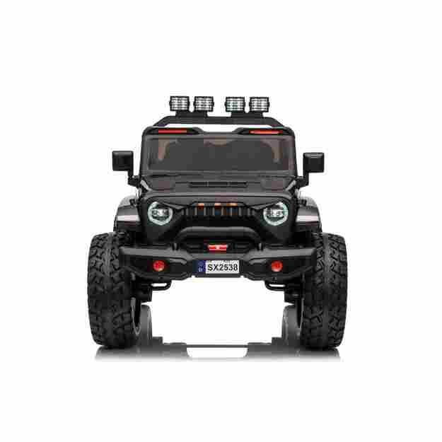 Dvivietis vaikiškas elektromobilis Extreme Sport 4x4, juodas