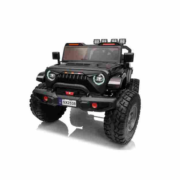 Dvivietis vaikiškas elektromobilis Extreme Sport 4x4, juodas