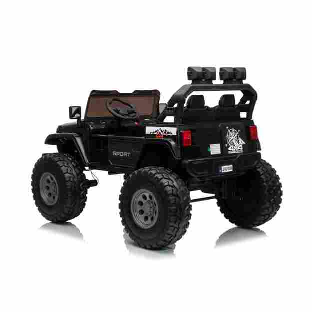 Dvivietis vaikiškas elektromobilis Extreme Sport 4x4, juodas