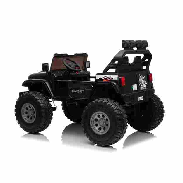 Dvivietis vaikiškas elektromobilis Extreme Sport 4x4, juodas