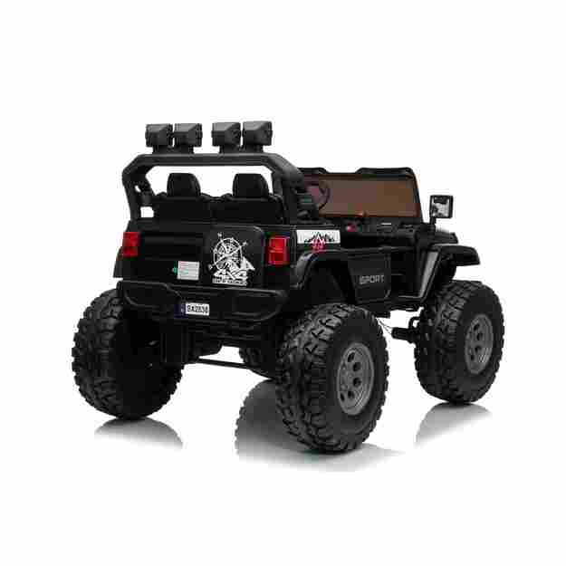 Dvivietis vaikiškas elektromobilis Extreme Sport 4x4, juodas