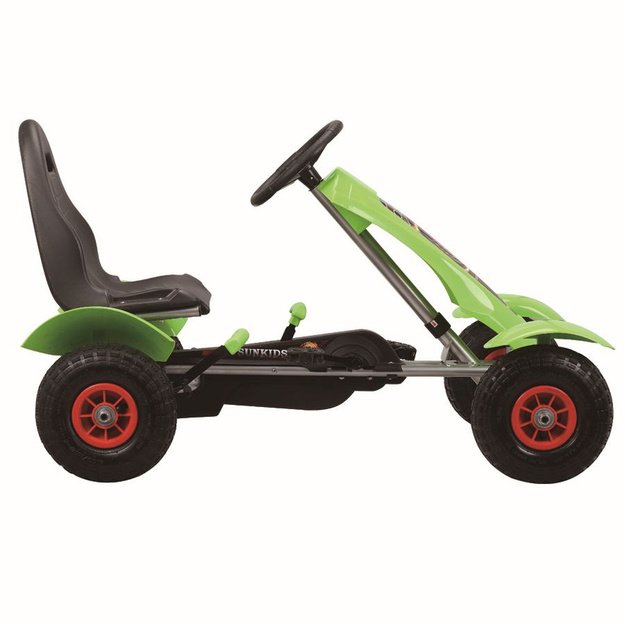 Pedalais minamas kartingas vaikams GOKART F618, žalias 1