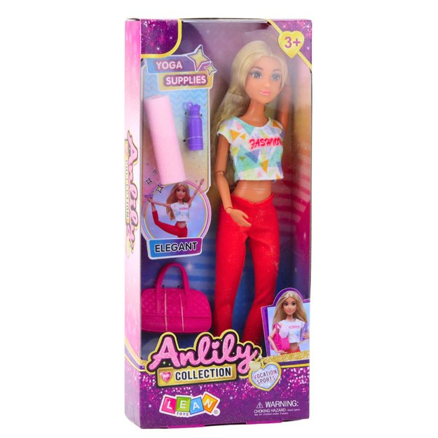 Lėlė Anlily jogos treniruotėje su priedais 3