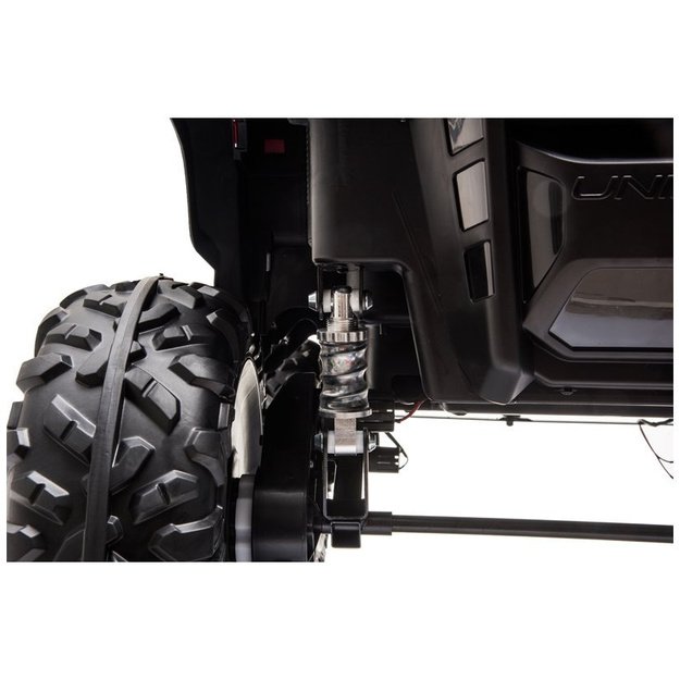 Vaikiškas vienvietis elektromobilis Mercedes Benz Unimog S, juodas lakuotas