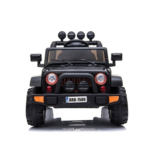 Vienvietis elektromobilis vaikams JEEP 4x4 BRD-7588, juodas 2