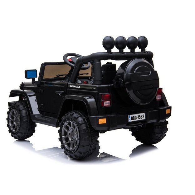 Vienvietis elektromobilis vaikams JEEP 4x4 BRD-7588, juodas 5