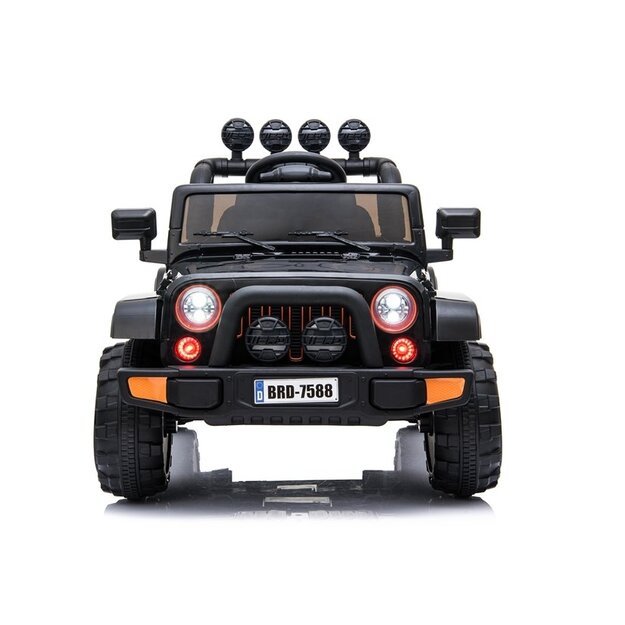 Vienvietis elektromobilis vaikams JEEP 4x4 BRD-7588, juodas 9