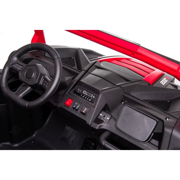 Dvivietis elektromobilis vaikams UTV-2000 A032, raudonas