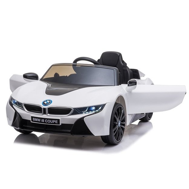 Vienvietis vaikiškas elektromobilis vaikams BMW i8 Coupe, baltas 8