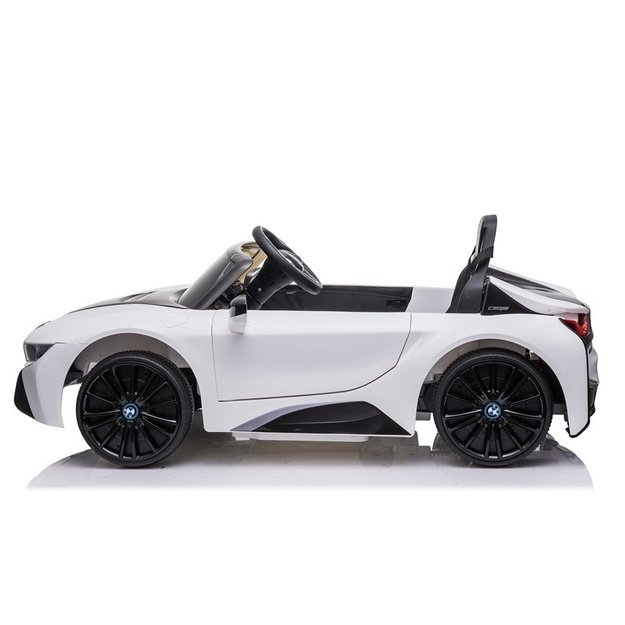 Vienvietis vaikiškas elektromobilis vaikams BMW i8 Coupe, baltas 2