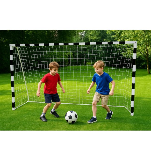 Futbolo vartai su kvadratiniu rėmu 300x200x110cm 2