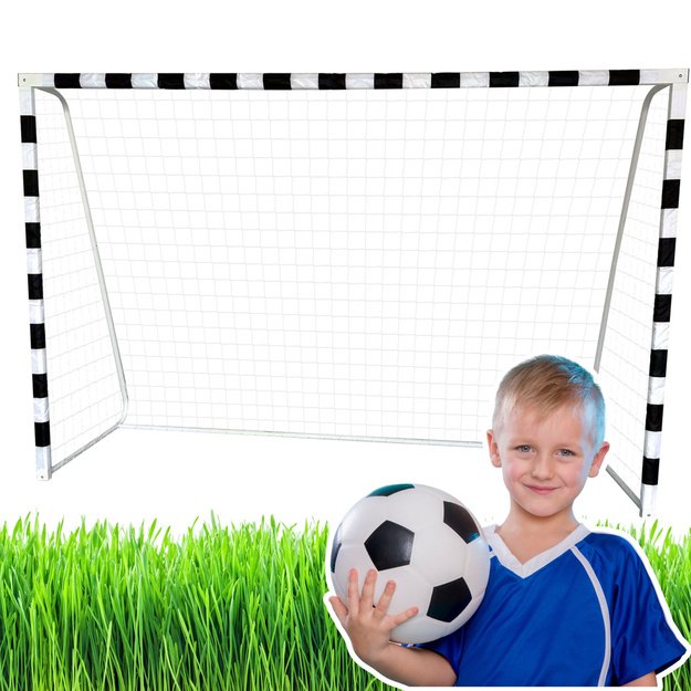 Futbolo vartai su kvadratiniu rėmu 300x200x110cm