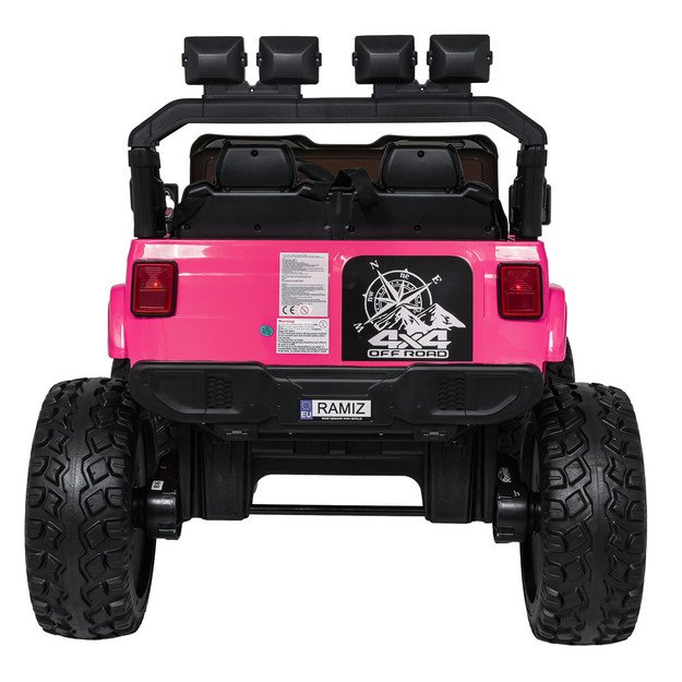 Dvivietis vaikiškas elektromobilis Extreme Sport 4x4, rožinis 13