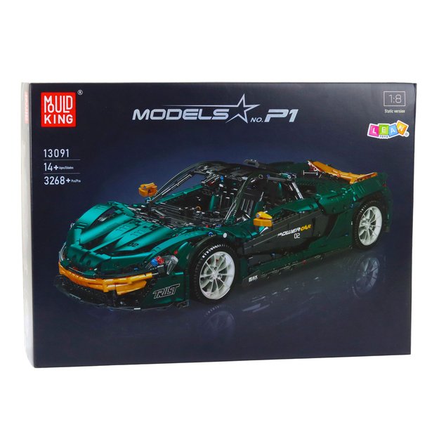 Sportinio automobilio „Mudking Models P1“ konstruktoriaus rinkinys vaikams 3268 el. 2