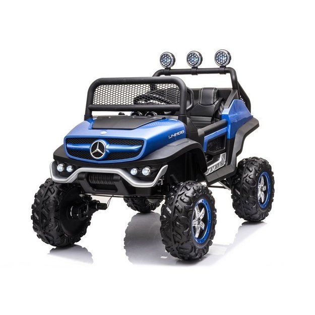 Vaikiškas vienvietis elektromobilis Mercedes Benz Unimog S, mėlynas lakuotas