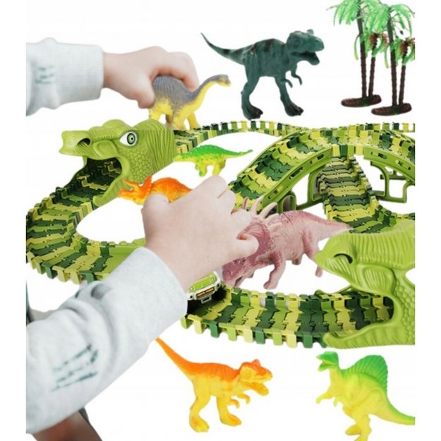 Automobilių trasa „Dinozaurai“ XXL 240 el., Woopie 3