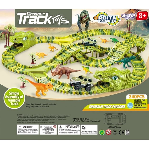 Automobilių trasa „Dinozaurai“ XXL 240 el., Woopie 9