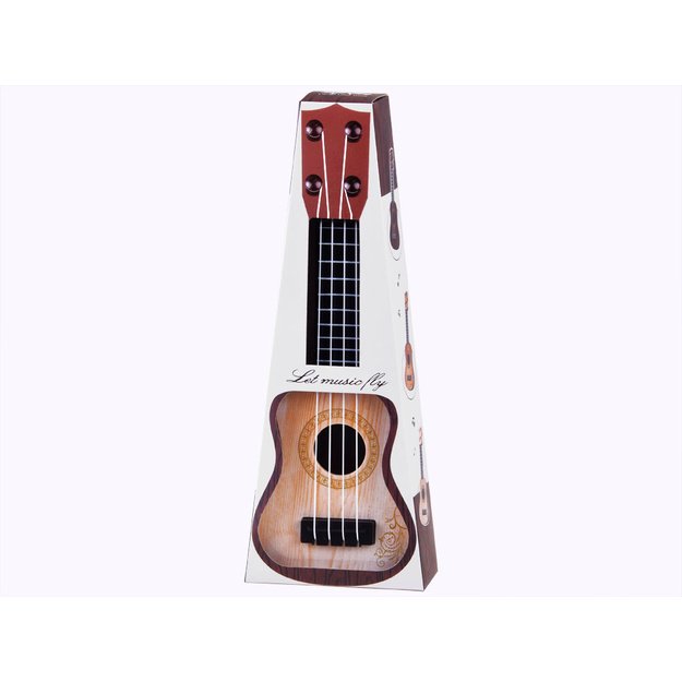 Mini gitara vaikams 25 cm, šviesiai ruda