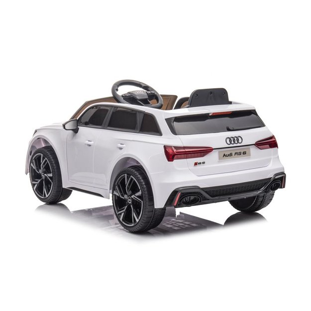 Vienvietis elektromobilis vaikams Audi RS6 BRD, baltas