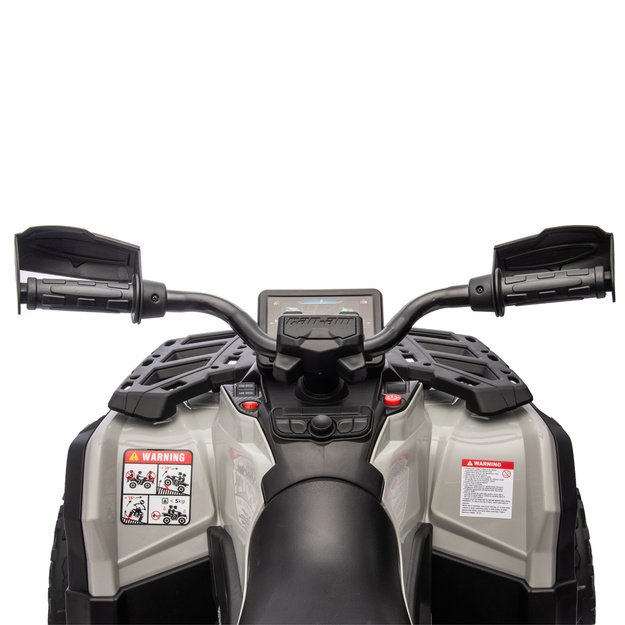 Dvivietis elektrinis keturratis Can-Am Outlander 4x4 DK-CA005, pilkas, 24V 4 Dvivietis elektrinis keturratis Can-Am Outlander 4x4 DK-CA005, pilkas, 24V 4