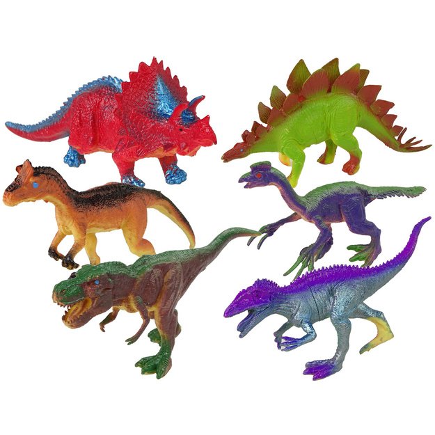 Spalvotos dinozaurų figūrėlės 6 vnt.