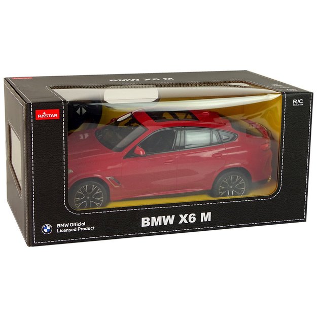 Nuotoliniu būdu automobilis Bmw X6 M 1:14, raudonas