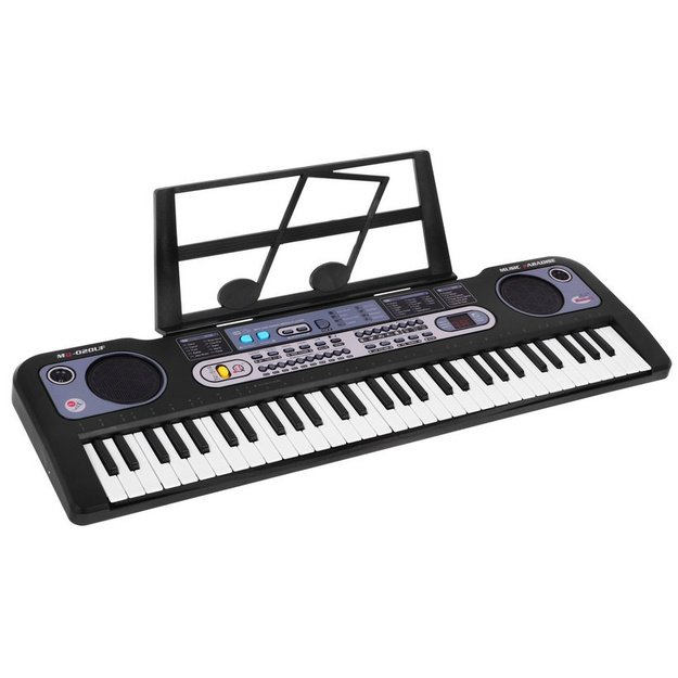Elektrinis pianinas MQ-020UF vaikams su natų stovu 61 klavišas, juodas