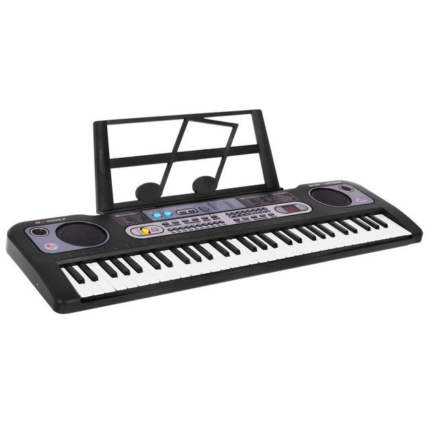 Elektrinis pianinas MQ-020UF vaikams su natų stovu 61 klavišas, juodas