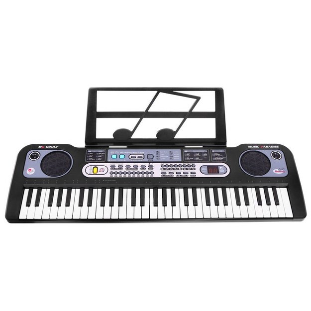 Elektrinis pianinas MQ-020UF vaikams su natų stovu 61 klavišas, juodas