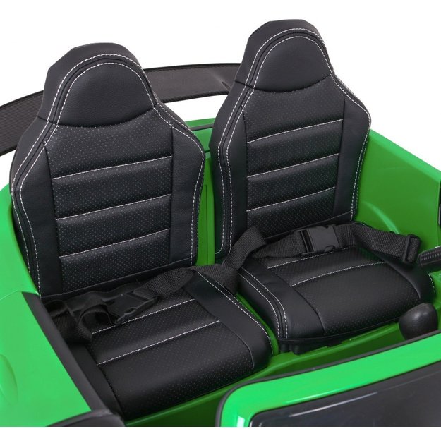 Dvivietis elektromobilis vaikams Mercedes-Benz GT R 4x4, žalias