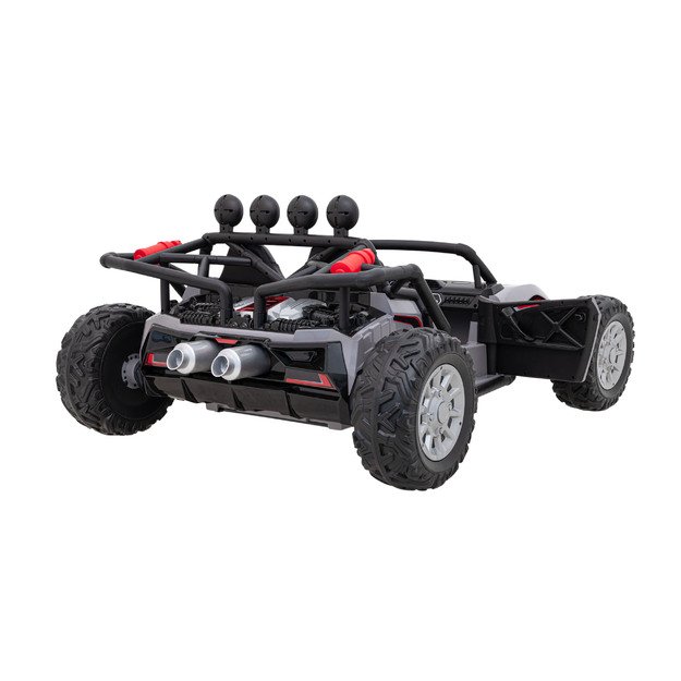 Dvivietis elektromobilis bagis Auto Buggy Racing 5, 24V, pilkas