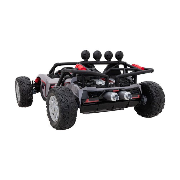 Dvivietis elektromobilis bagis Auto Buggy Racing 5, 24V, pilkas