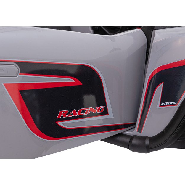 Dvivietis elektromobilis bagis Auto Buggy Racing 5, 24V, pilkas