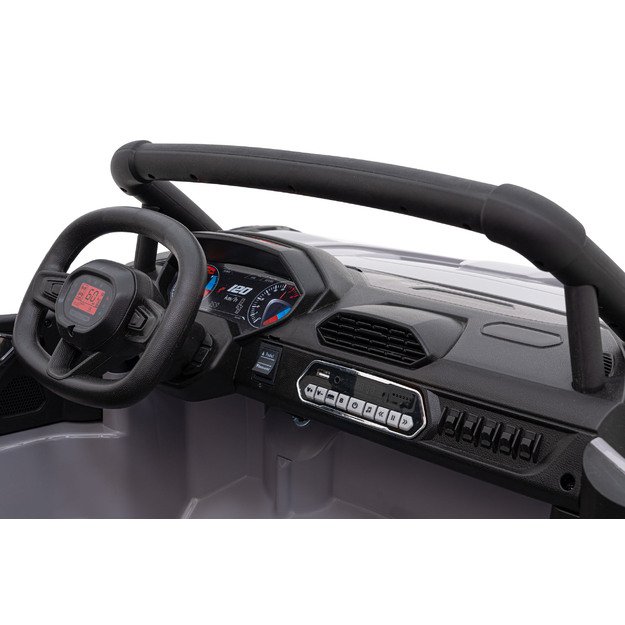 Dvivietis elektromobilis bagis Auto Buggy Racing 5, 24V, pilkas