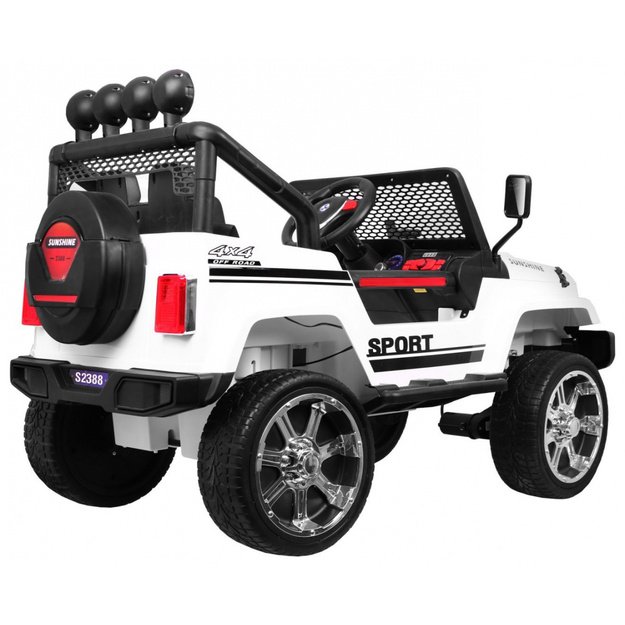Vienvietis elektrinis džipas vaikams Raptor Drifter 4x4, baltas