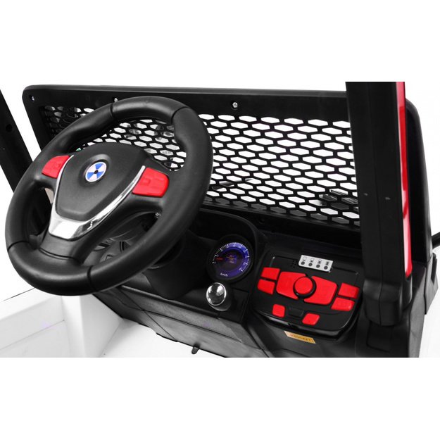 Vienvietis elektrinis džipas vaikams Raptor Drifter 4x4, baltas