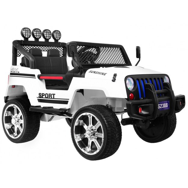 Vienvietis elektrinis džipas vaikams Raptor Drifter 4x4, baltas
