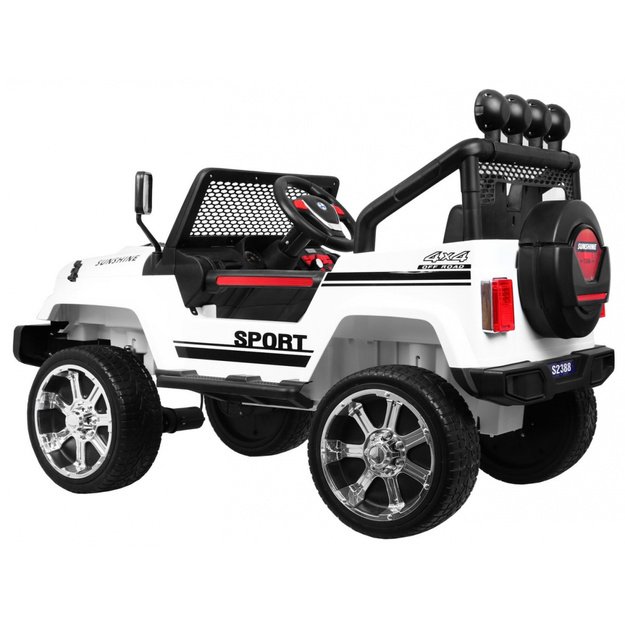 Vienvietis elektrinis džipas vaikams Raptor Drifter 4x4, baltas