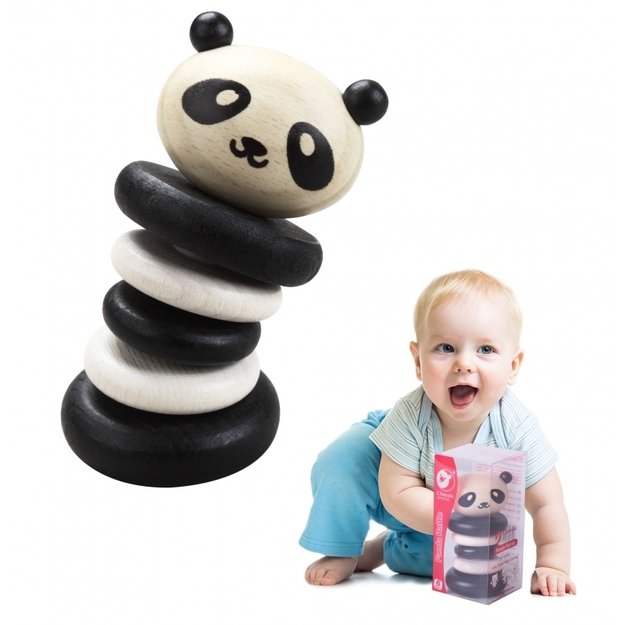 Medinis barškantis žaisliukas ,, Panda"