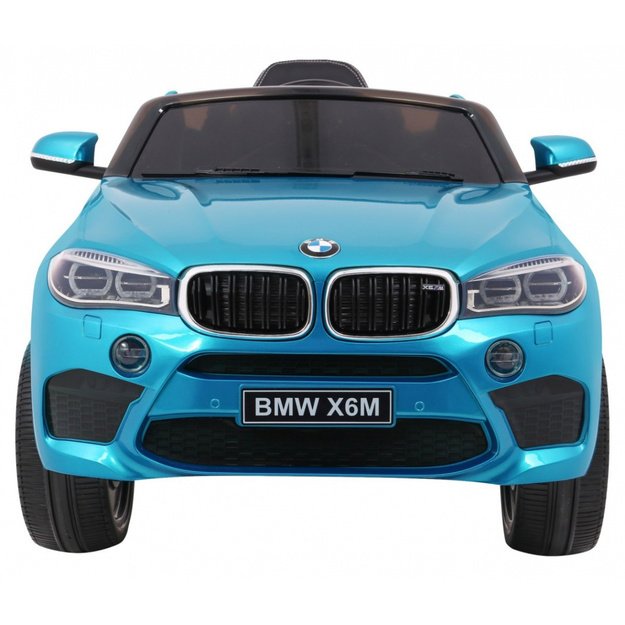 Vienvietis elektrinis džipas vaikams BMW X6M, mėlynas lakuotas