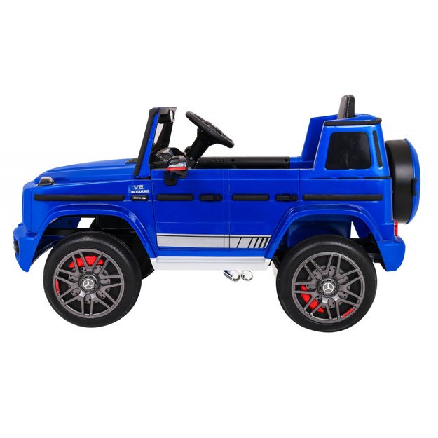 Vienvietis elektrinis džipas vaikams Mercedes AMG G63, mėlynas lakuotas